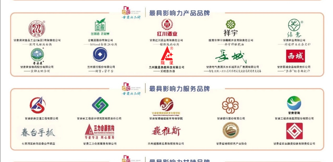 隴星品牌榮獲2025年甘肅“好品牌”最具影響力產品品牌